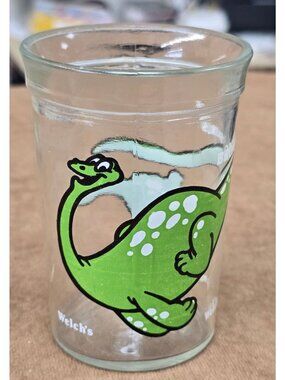 Vintage Welch's Brontosaurus Dinosaur Collectible Juice Glass